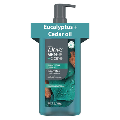 Dove Men Moisturizing Body Wash, Eucalyptus + Cedar Oil, 26oz DOVE MEN + CARE