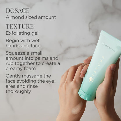 TATCHA The Deep Cleanse, Gentle Exfoliating Face Wash with Wild Rose TATCHA