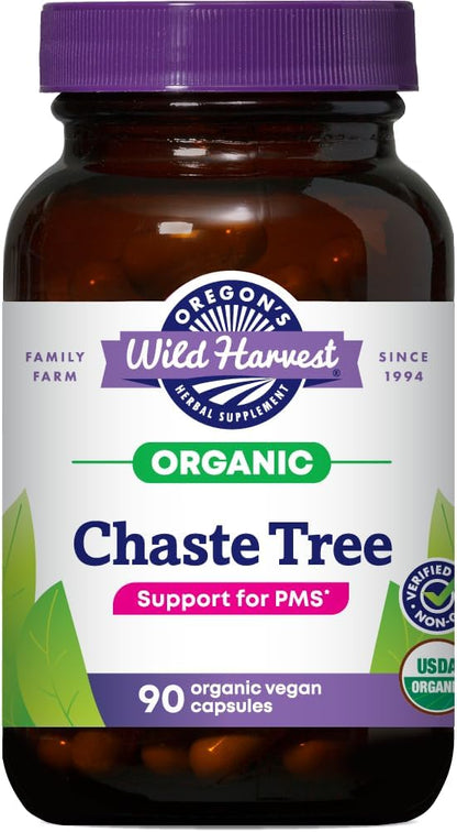 Oregon's Wild Harvest Non-GMO Chaste Tree Capsules,Organic Herbal Supplements, 90 Count Gsupps Australia
