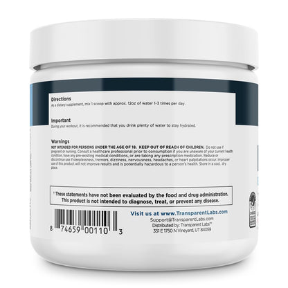 Transparent Labs Hydrate Naturally Sweetened Electrolytes Powder - Hydration Powder Electrolytes with Coconut Water, Calcium, Taurine, & Potassium - 40 Servings, Tropical Punch
