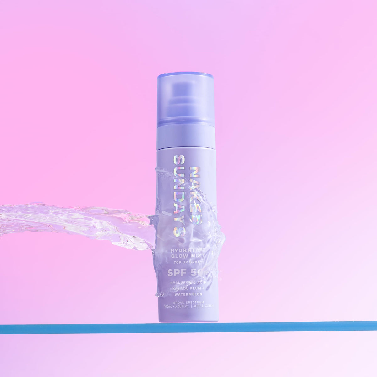 Naked Sundays Hydrating Glow Sunscreen Mist SPF 50 Facial Spray, 75ml Naked Sundays
