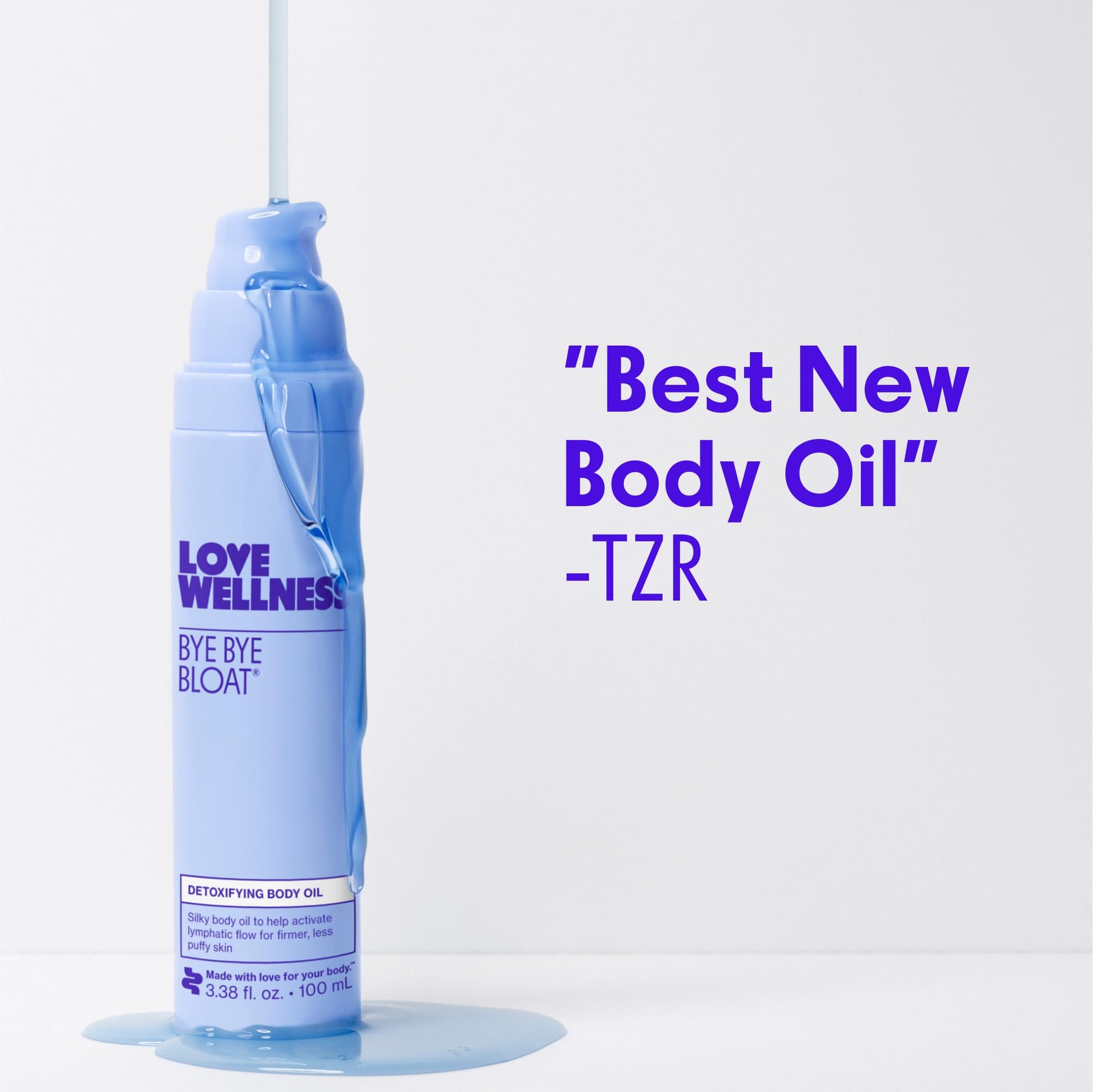Love Wellness Bye Bye Bloat Detoxifying Body Oil | Lymphatic Drainage Oil to Hydrate, Depuff & Awaken Skin | Reduce Swelling Massage Oil for Women with Peppermint, Grapefruit & Rosemary Oil |100 mL Love Wellness buy australia supplements