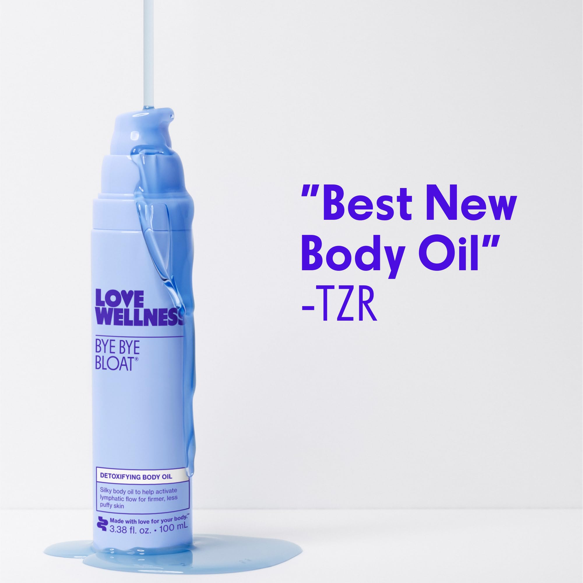 Love Wellness Bye Bye Bloat Detoxifying Body Oil | Lymphatic Drainage Oil to Hydrate, Depuff & Awaken Skin | Reduce Swelling Massage Oil for Women with Peppermint, Grapefruit & Rosemary Oil |100 mL Love Wellness buy australia supplements