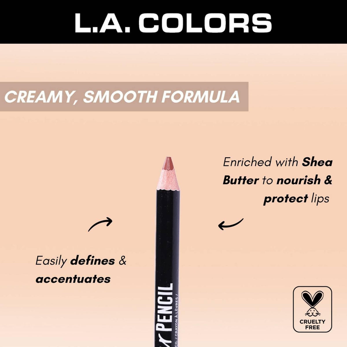 L.A. COLORS Lipliner Pencil, Black CP520A L.A. COLORS