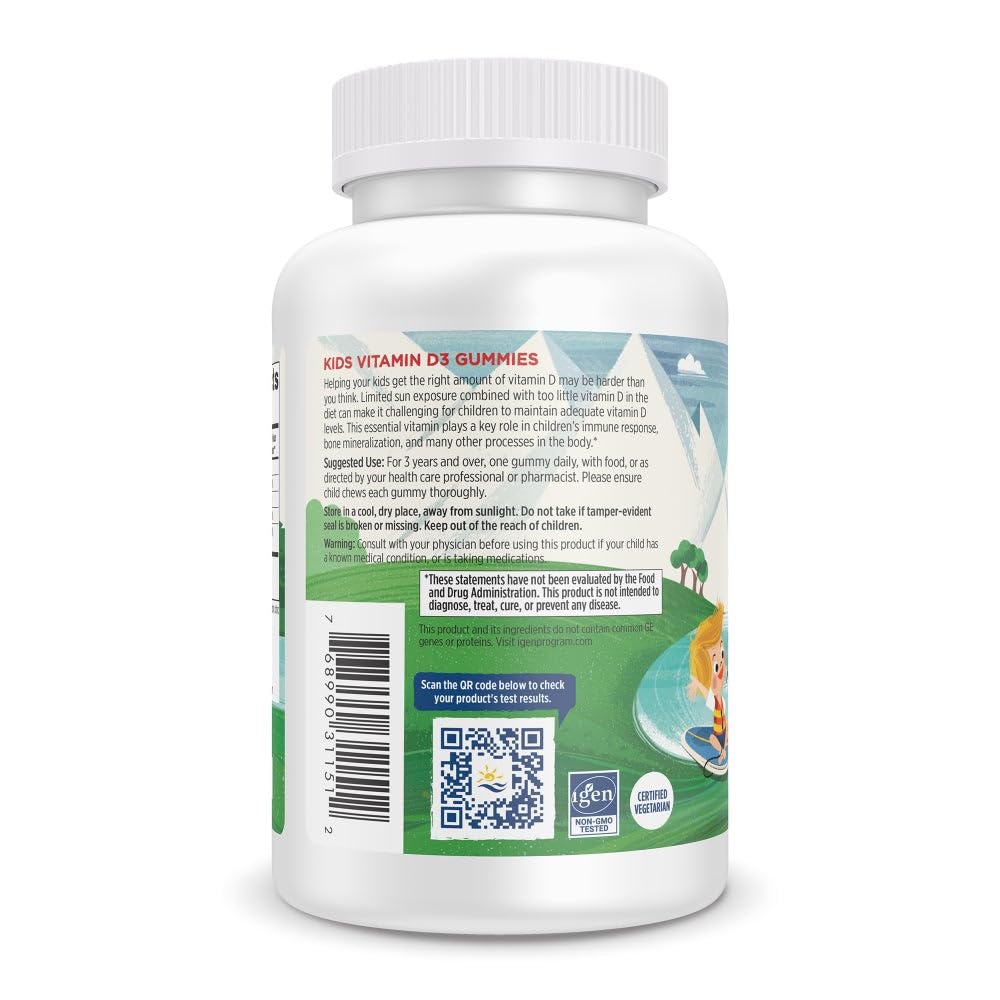 Nordic Naturals Vitamin D3 Gummies Kids, Wild Watermelon Splash - 120 Gummies - 400 IU Vitamin D3 - Bone Health, Healthy Immunity - Non-GMO, Vegetarian - 120 Servings Nordic Naturals buy australia supplements