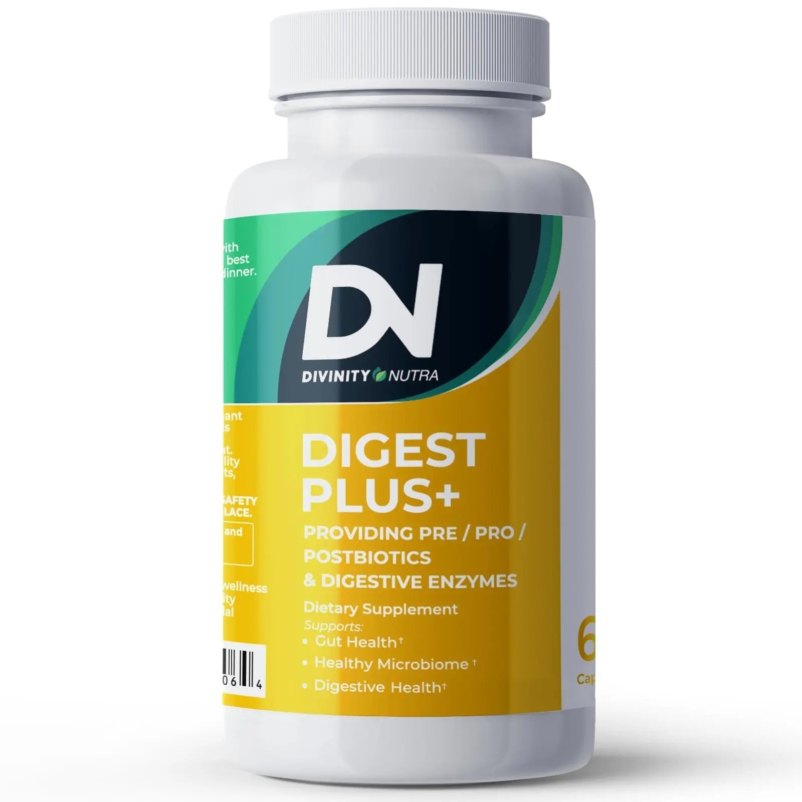 4-in-1 Prebiotic Probiotic & Postbiotic for Women & Men, Complete Gut & Digestive Support Supplement, Pre Post Probiotics & Digestive Enzymes 60 Capsules,Made in USA Divinity Nutra buy australia supplements
