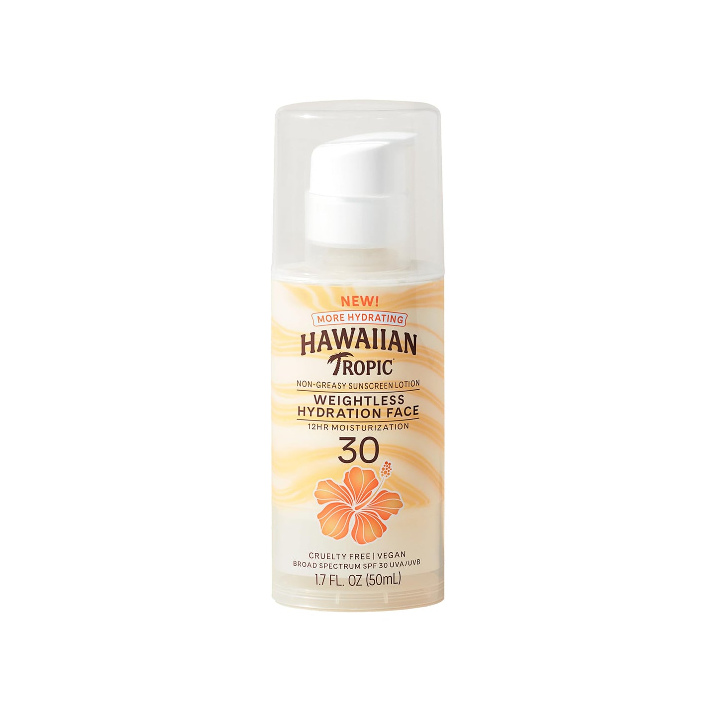 Hawaiian Tropic Weightless Hydration Lotion Sunscreen for Face SPF 30, 1.7oz | Travel Size Hawaiian Tropic