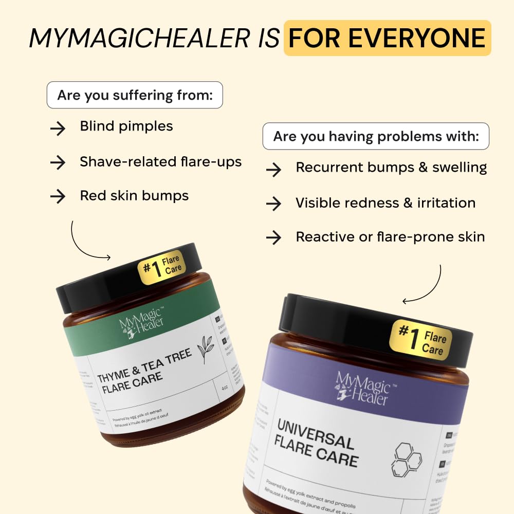 MyMagicHealer Universal Flare Care | Essential Oil Free | Baby Dermatitis, Diaper Rash, Eczema, Psoriasis, Impetigo | Wound Car MyMagicHealer
