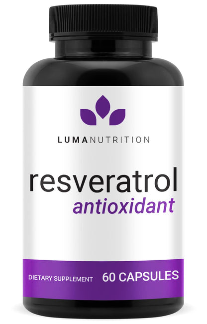 Luma Nutrition High Purity Resveratrol Supplement - 98% Trans-Resveratrol - Antioxidant - Resveratrol Capsules Luma Nutrition