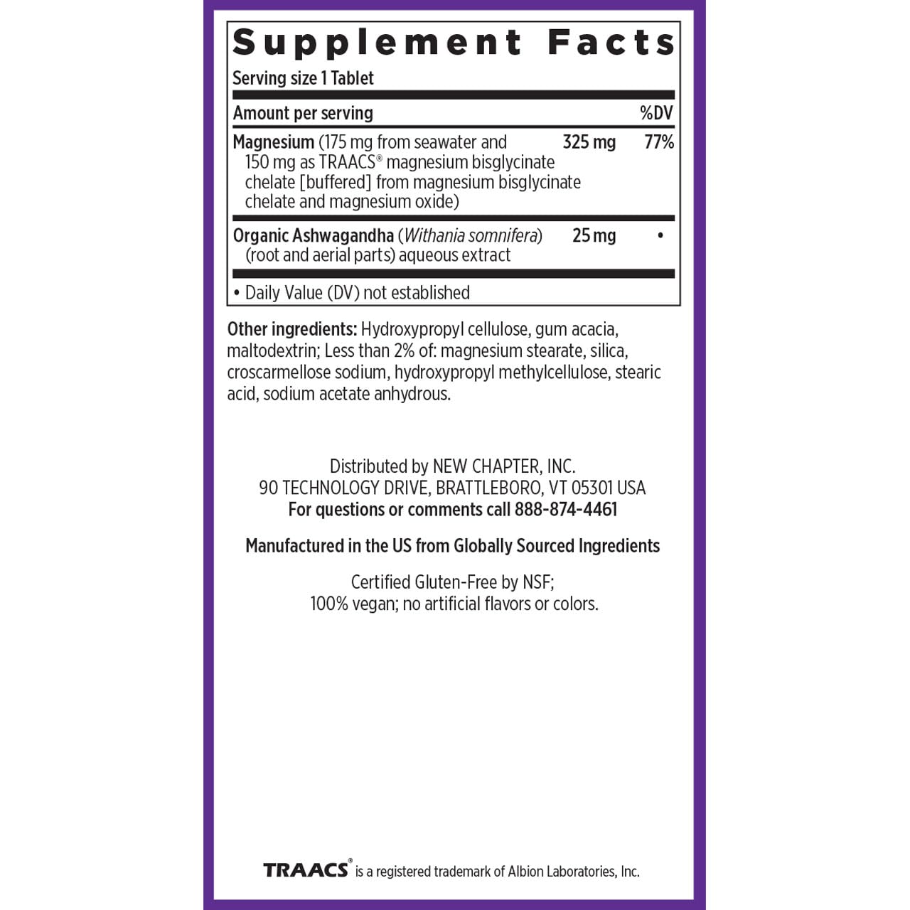 New Chapter Magnesium + Ashwagandha Supplement, 325 mg with Magnesium Glycinate for Muscle Relaxation & Recovery, Heart, Nerve & Bone Health, 2.5X Absorption, Non-GMO - 30 ct (1 Month Supply) New Chapter buy australia supplements