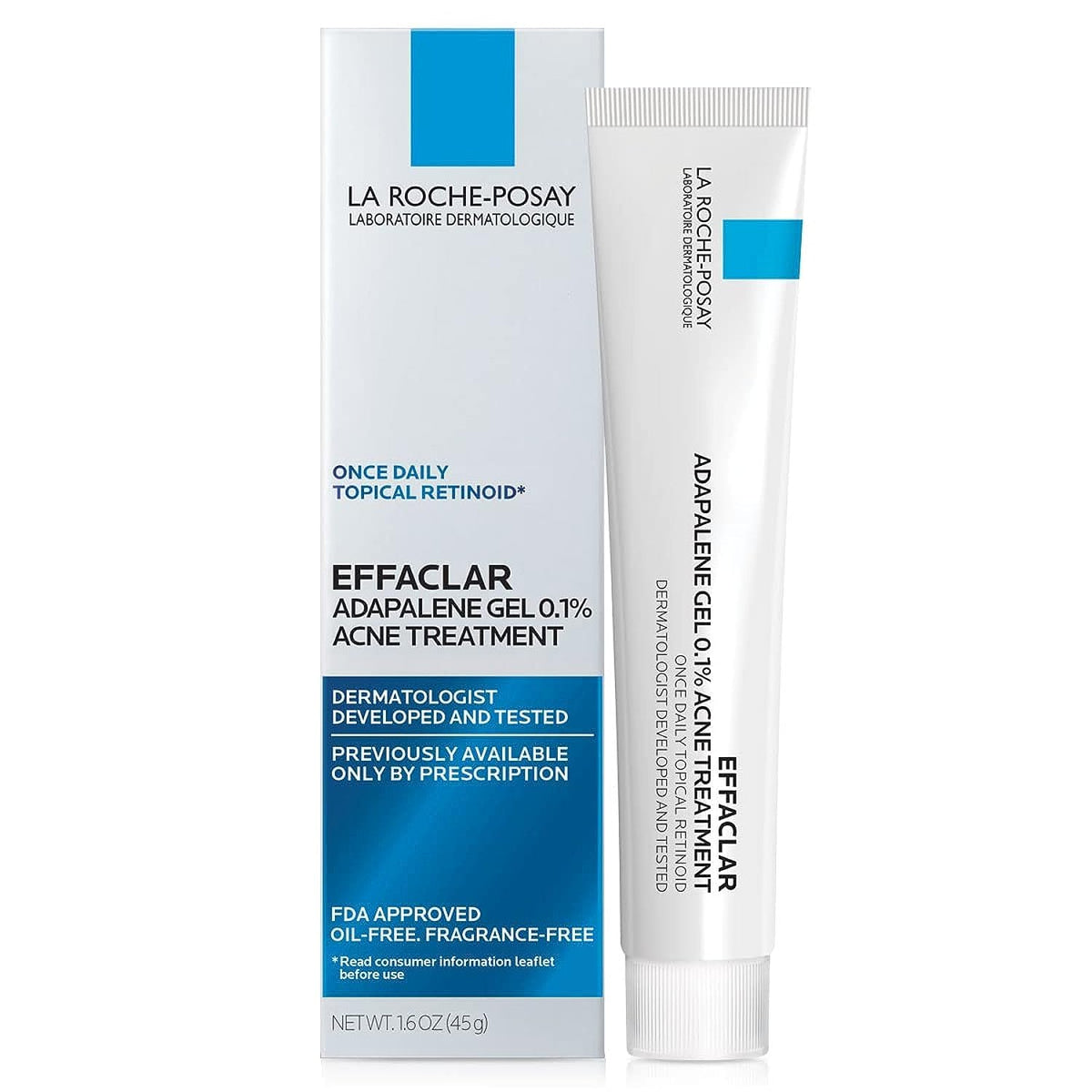 La Roche-Posay Effaclar Adapalene Gel 0.1% Acne Treatment, 1.6oz La Roche-Posay