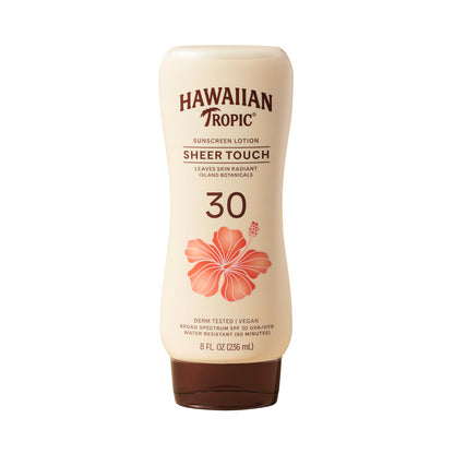Hawaiian Tropic Sheer Touch Lotion Sunscreen, Moisturizing Broad-Spectrum Protection, SPF 30, Sun, Mango, 8 Oz Hawaiian Tropic