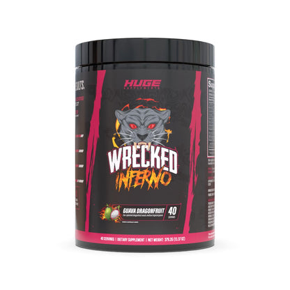 Wrecked Inferno - Thermogenic Pre Workout For Men & Women, Increase Energy, Boost Thermogenesis & Metabolism, Enhance Exercise Performance - Contains L-Citrulline, L-Carnitine, Beta-Alanine & More