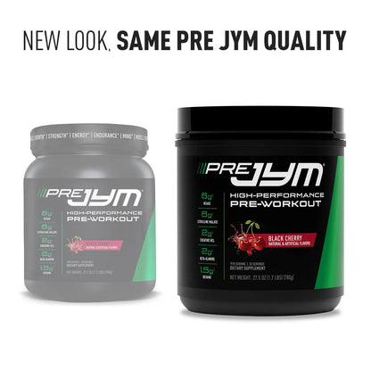 JYM Supplement Science Pre JYM Black Cherry Pre Workout Powder for Men & Women, BCAAs, Nootropics, Creatine HCI, Citrulline, Beta-Alanine, Betaine, Taurine, Huperzine, 30 Servings JYM Supplement Science
