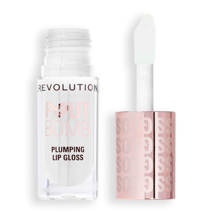 Revolution Pout Bomb Plumping Lip Gloss, Glaze Clear Revolution Beauty London