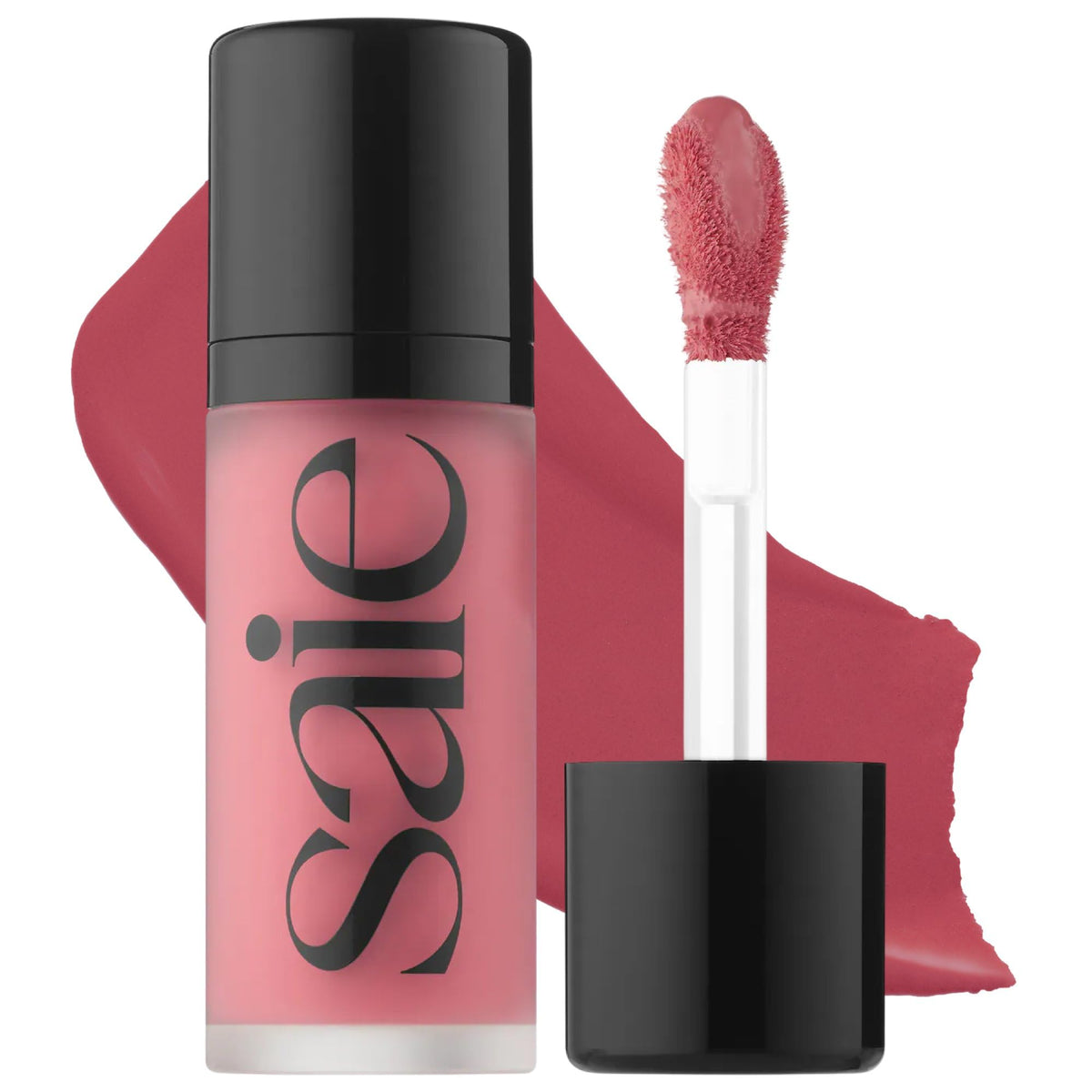Saie Dew Liquid Blush for Cheeks - Hydrating Cream Blush Stick with a Blendable + Buildable Formula - Skincare Infused Dewy Cheek Tint for a Natural Flush - Glowy Makeup Essential - Chilly (.40 oz) Saie