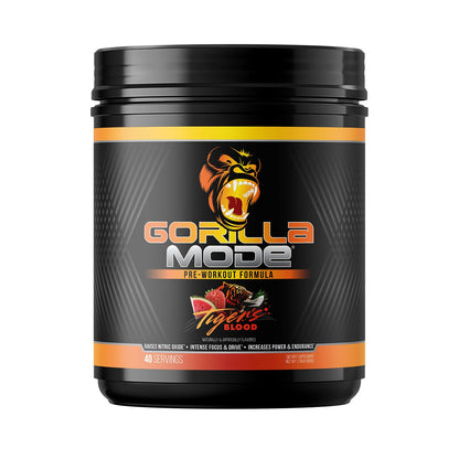 Gorilla Mode Pre Workout - Massive Pumps · Laser Focus · Energy · Power - L-Citrulline, Creatine, L-Tyrosine, Betaine, Hydroprime®, Alpha-GPC, 400mg Caffeine, Huperzine A - 792g (Rocket Frost)