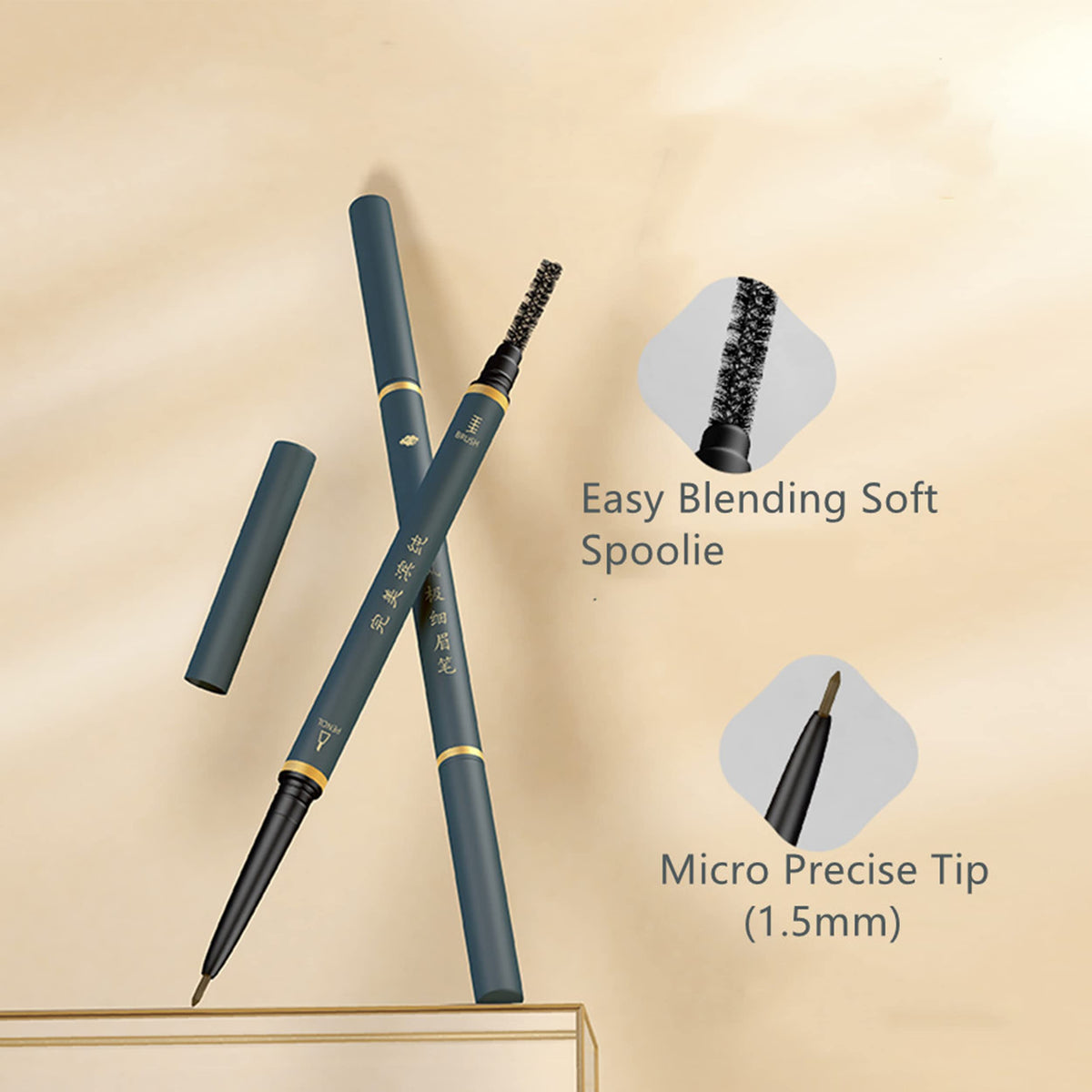 Eyebrow Pencil,3 PCS Waterproof Professional Makeup Micro Brow Pencil,Brow Kit with Eyebrow Brush and Razor,Ultra-Fine Mechanical Pencil,Eyebrow Pencils for Women BECHY