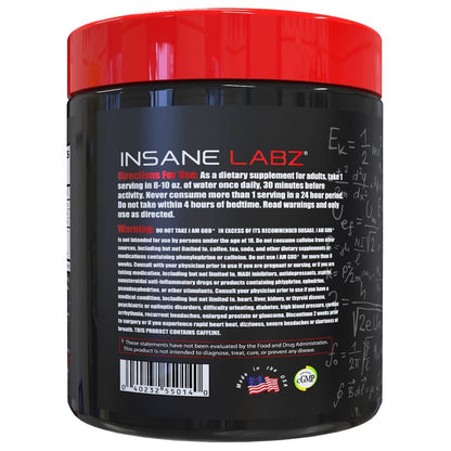 Insane Labz I am God Pre Workout, High Stim Pre Workout Powder Loaded with Creatine and DMAE Bitartrate Fueled by AMPiberry, Energy Focus Endurance Muscle Growth,25 Srvgs,Drink Ye All of It