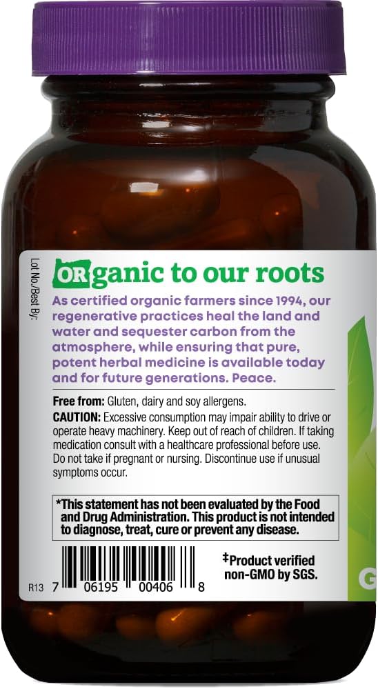 Oregon's Wild Harvest, Certified Organic Lemon Balm, Herbal Supplement Vegan Supplement, 1125 MGS, 90 Count… Gsupps Australia