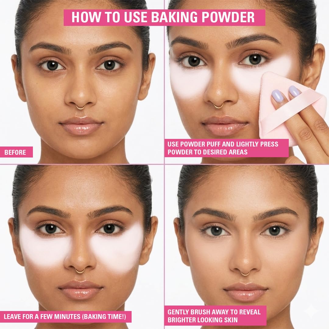 Revolution Beauty, Loose Baking Powder, Makeup Setting Powder, Long Lasting Coverage, Mattifies & Reduces Shine, Banana, 1.12 Oz Makeup Revolution