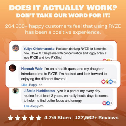 RYZE SUPERFOODS Mushroom Medium Roast Coffee USDA Organic with 6 Adaptogenic Mushrooms, USA Grown Instant Coffee for Better Energy RYZE SUPERFOODS