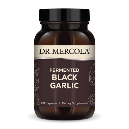Dr. Mercola Fermented Black Garlic - Antioxidant Supplement - for Immune, Cellular & Heart Health Support - Includes S-Allyl-Cysteine - Non-GMO Dr. Mercola