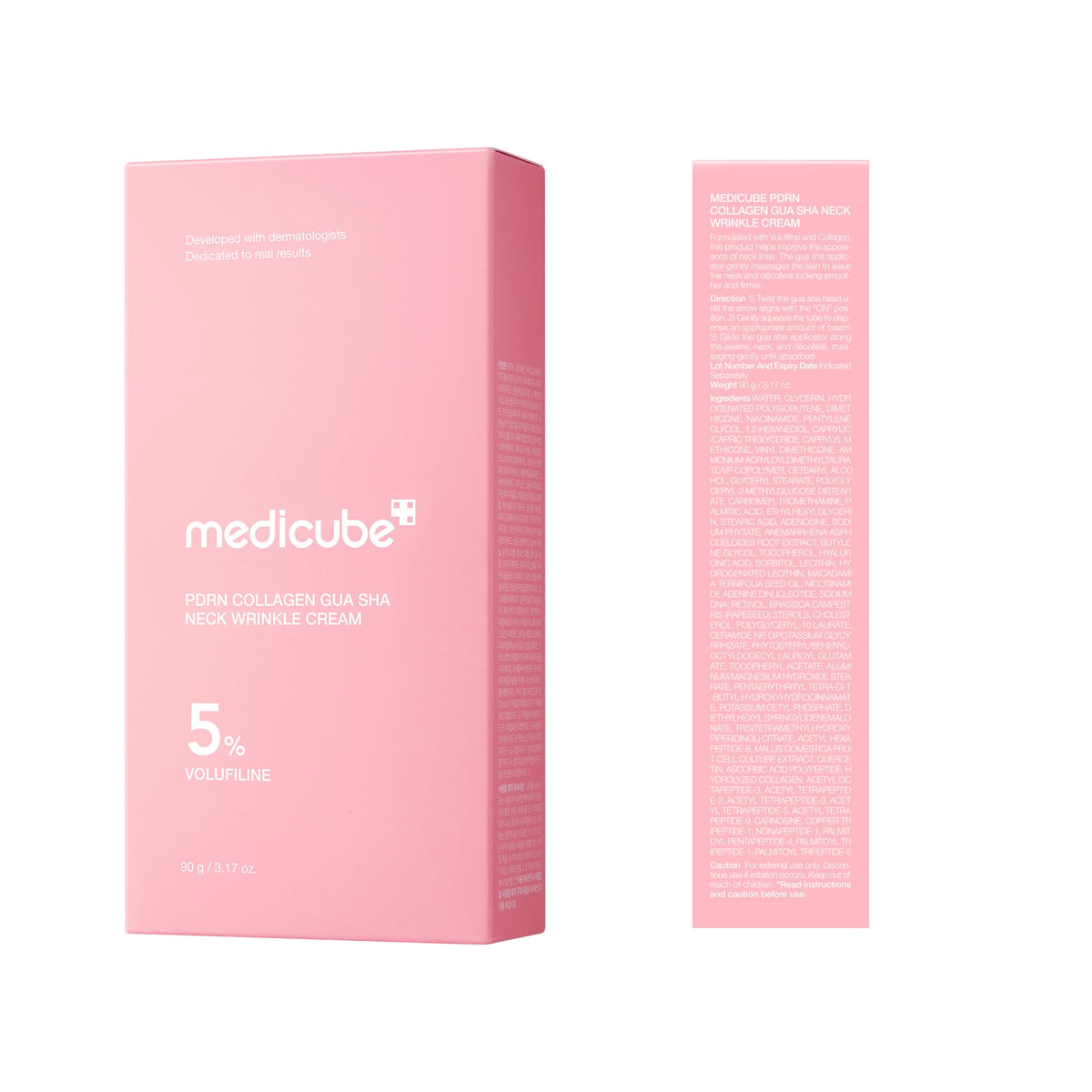 medicube PDRN Collagen Gua Sha Neck Wrinkle Cream - Firming, Contour Care medicube