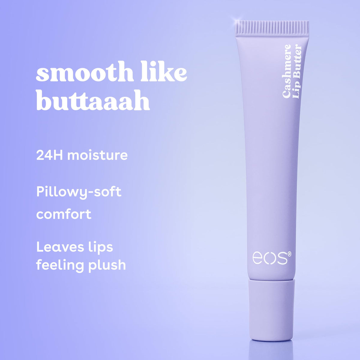 eos Vanilla Cashmere Plumping Peptides & Shea Butter Lip Butter, 0.35 oz eos