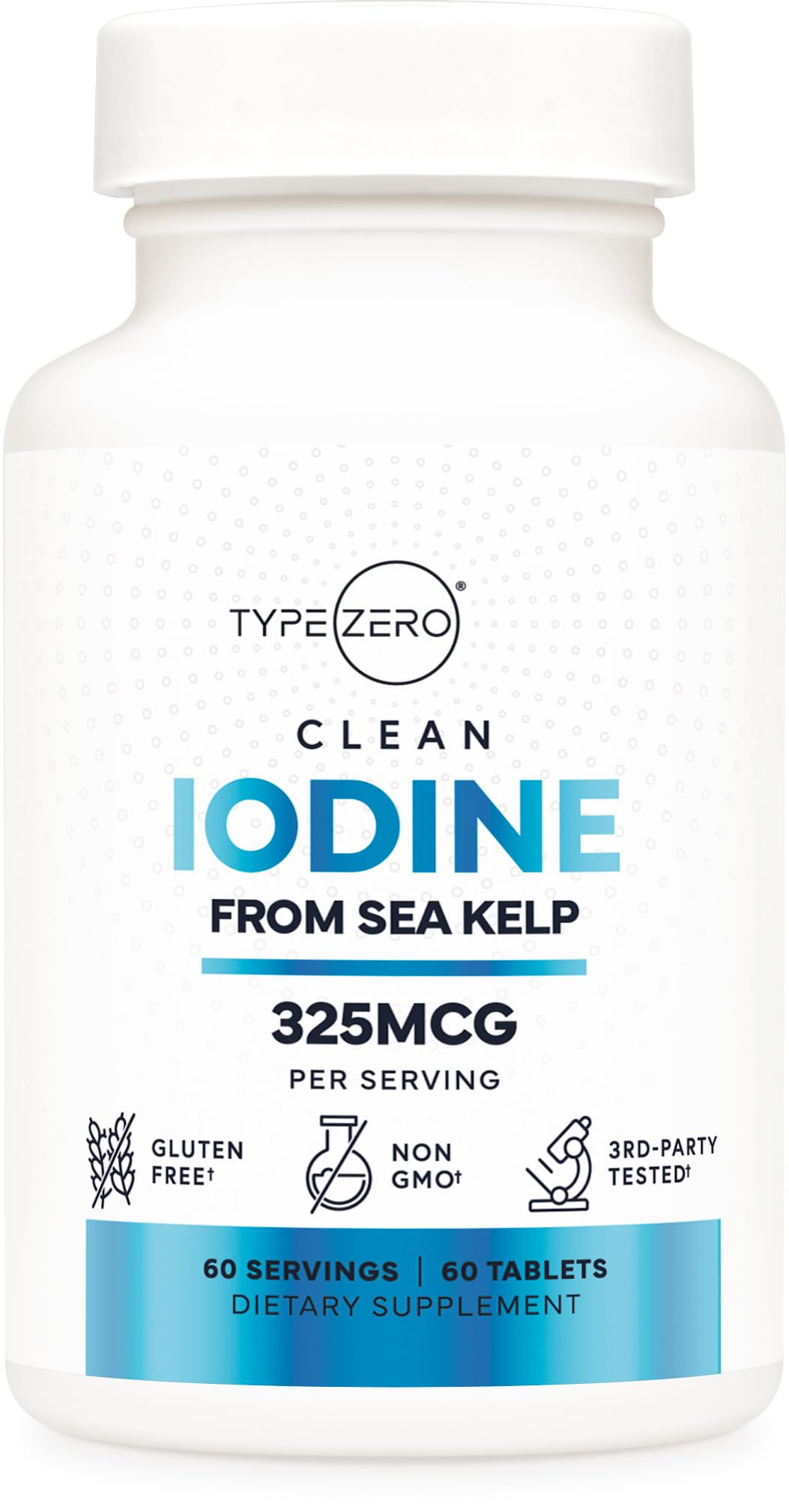 Type Zero Clean Iodine Tablets (60 Servings, 325 MCG Per Serving) - from Sea Kelp, Non-GMO, Gluten Free Type Zero buy australia supplements