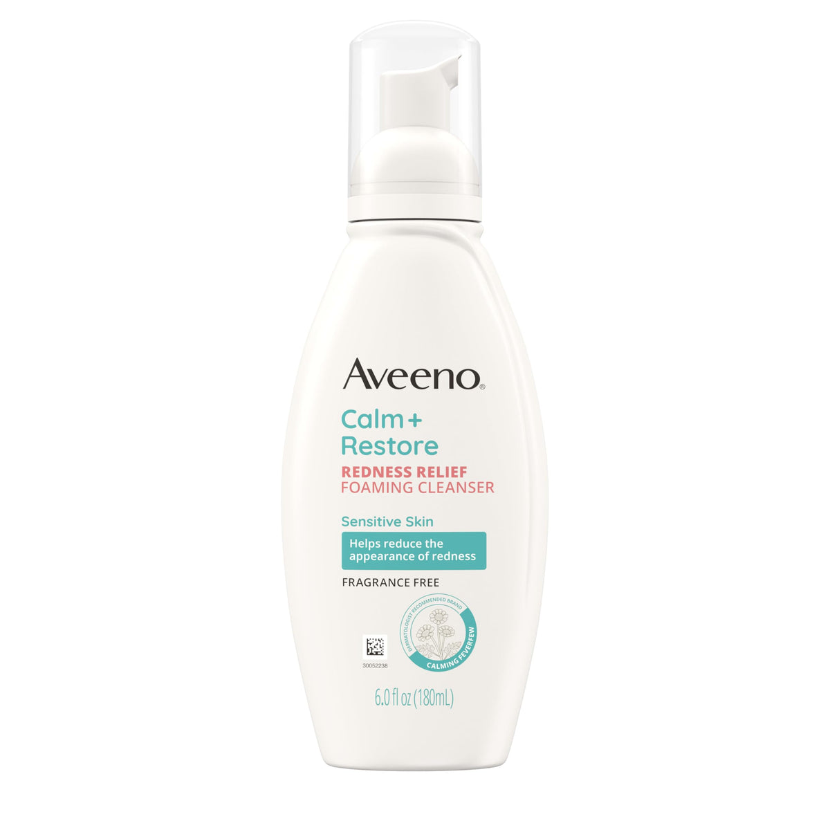 Aveeno Calm + Restore Redness Relief Cleanser, Fragrance Free, 6 fl. oz Aveeno
