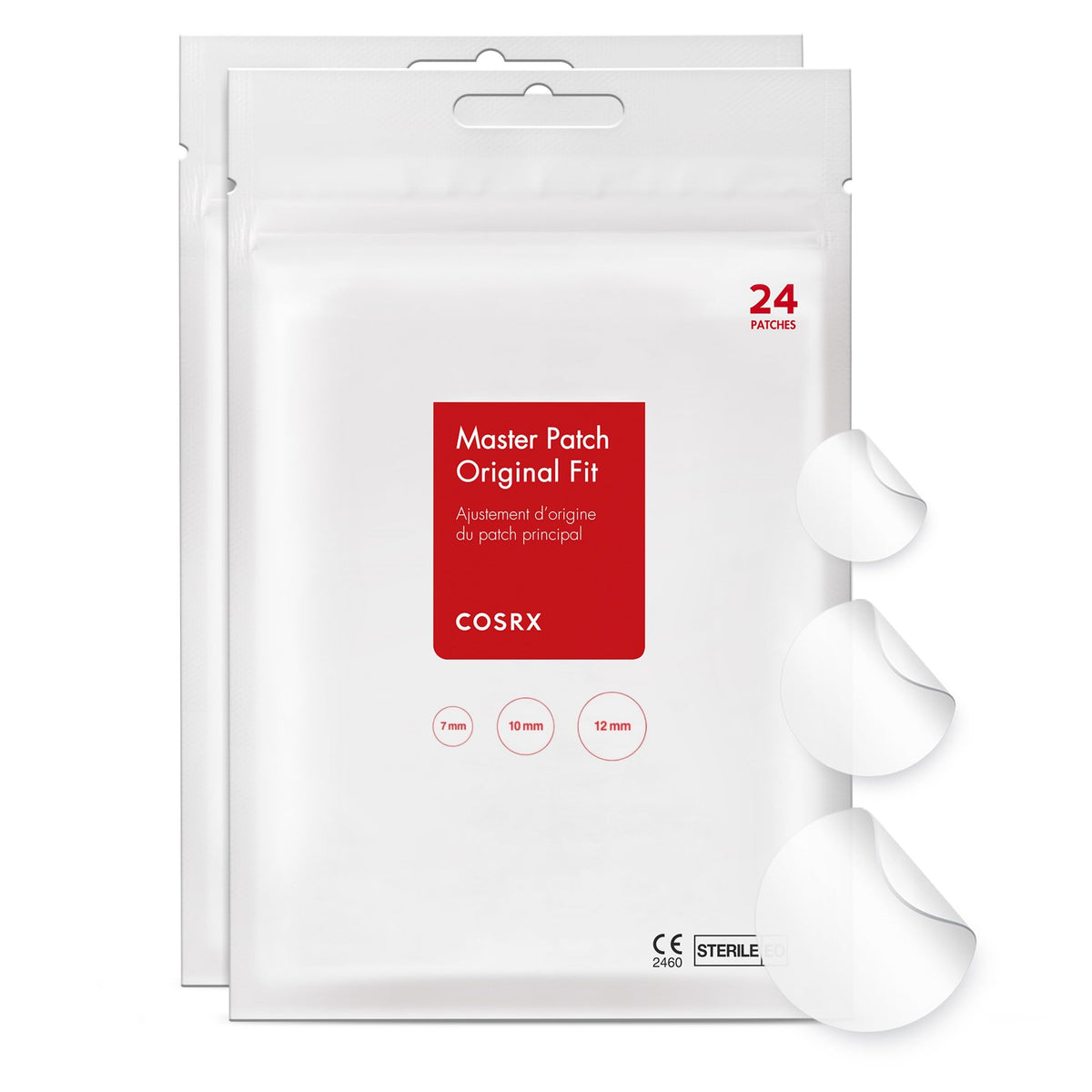 COSRX Acne Pimple Patches Absorbing Hydrocolloid Spot, 3 Size (48 Count) COSRX