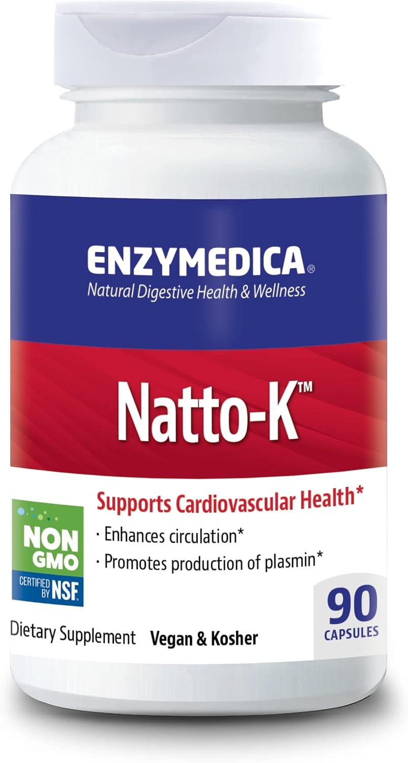 Enzymedica Natto-K Capsules, Vegan, Gluten Free, Kosher - 90 Capsules Gsupps Australia