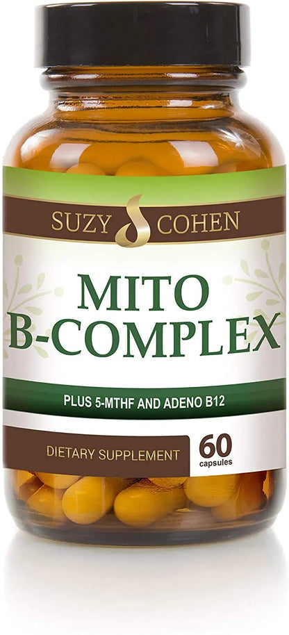 Script Essentials Suzy Cohen, Mito B Complex Dietary Supplement, 5-MTHF, Adeno B12, Methylation Support, Supports Healthy Nervous System Script Essentials