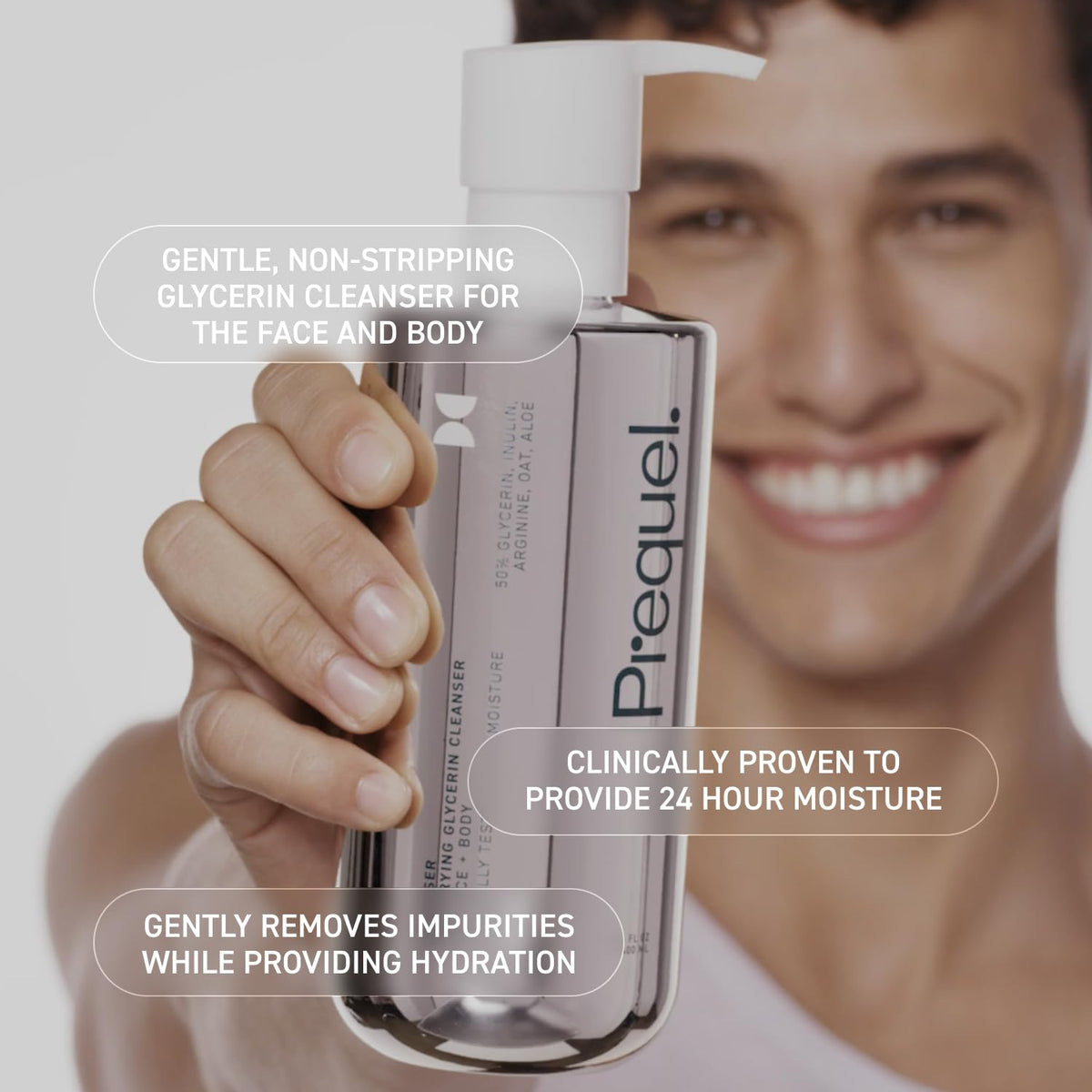 Prequel Skin Gleanser Face Wash, Moisturizing Glycerin Cleanser, Dry Skin Prequel
