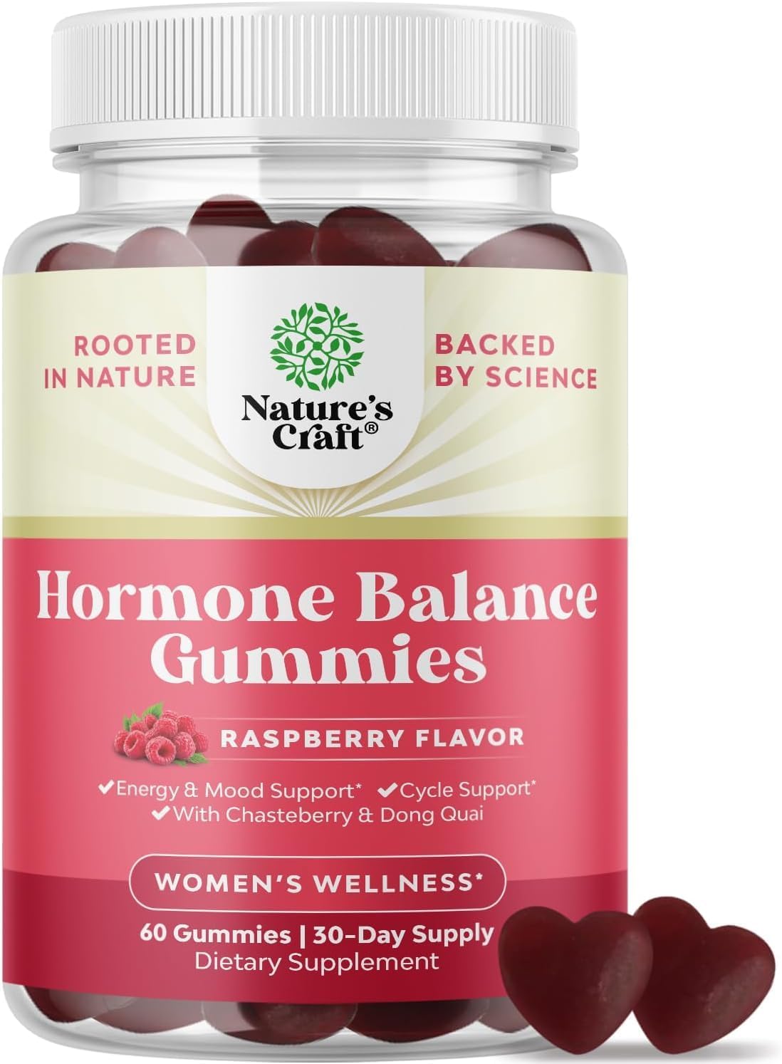 Hormone Balance for Women Gummies of All Ages - Menopause Gummies - 60 Ct | PMS Support Supplement for Women - Regulate Menstrual Cycle & Hormonal Balance - Mood Swings Support - Vitamin B6 & Ginseng Gsupps Australia