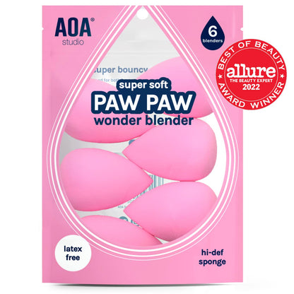 AOA Studio Collection makeup Sponge Set Latex Free and High-definition Set of 6 makeup Wonder blender For Powder Cream and Liquid, Super Soft Wonder Beauty Cosmetic AOA STUDIO