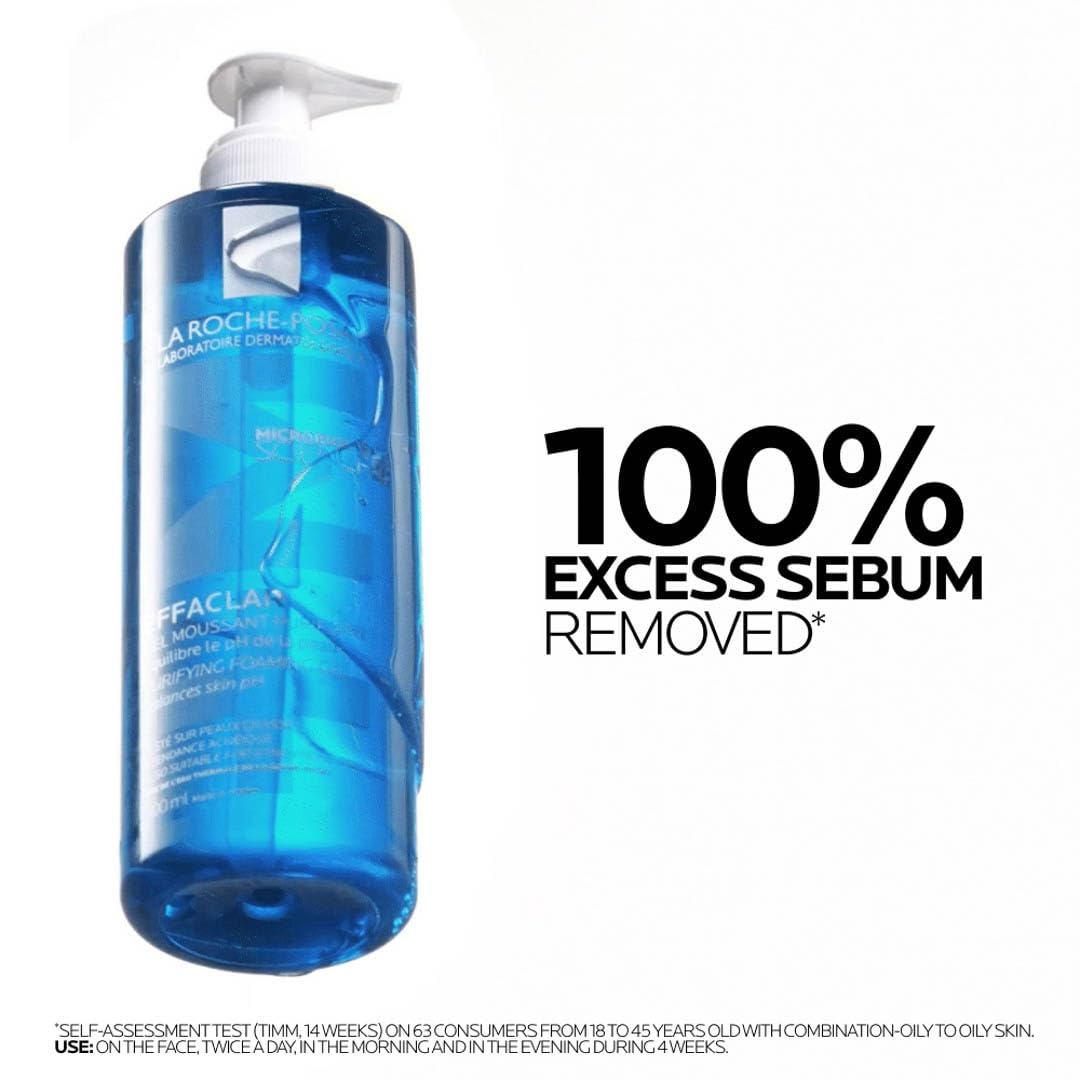 La Roche-Posay Effaclar Purifying Foaming Gel Cleanser for Oily Skin, With Zinc Pidolate To Remove Excess Oil & Shine La Roche-Posay