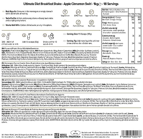 Protein Works - Ultimate Diet Breakfast Shake | Low Calorie Breakfast Shake | Low Sugar High Protein Breakfast Protein Works buy australia supplements