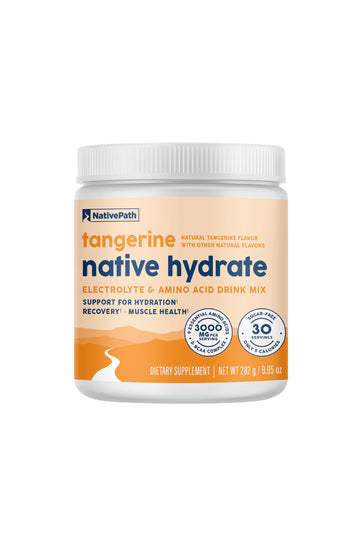 NativePath Hydrate, Zero Sugar, Electrolytes Powder with BCAAs, Tangerine Hydration, Keto & Paleo Friendly, 30 Servings NativePath buy australia supplements