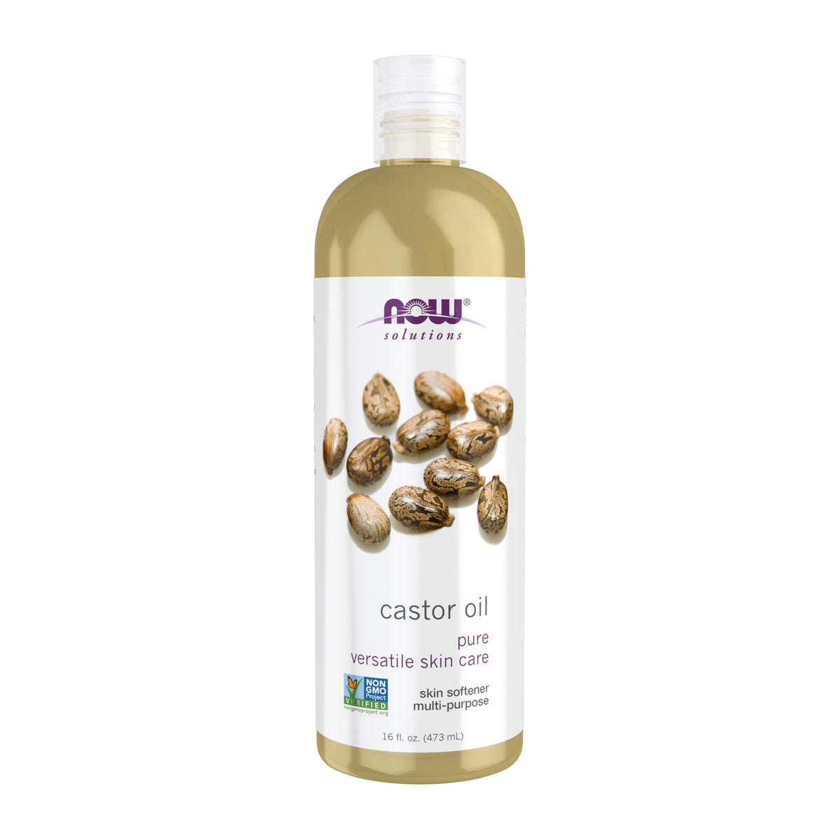 NOW Solutions, Castor Oil, Versatile Skin Care, Multi-Purpose, 16 fl. oz NOW