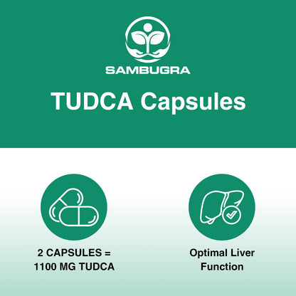 Sambugra TUDCA Liver Supplements 1100mg, 3rd Party Tested Ultra Strength Bile Salt TUDCA Supplement, Liver Support for Detox Sambugra