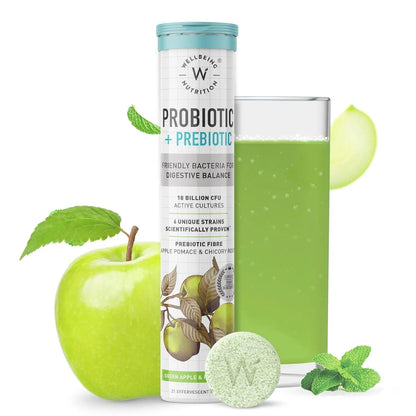 Wellbeing Nutrition Daily Probiotics + Prebiotics | Improve Metabolism, Acidity Relief, Digestion & Gut Health | 18 Billion CFU Organic Probiotics Supplement WELLBEING NUTRITION