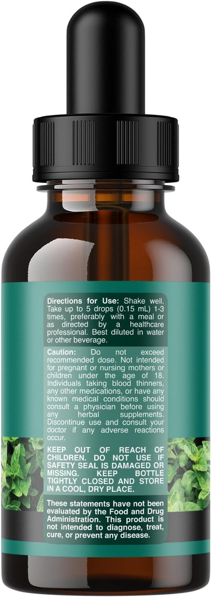 Organic Oregano Oil Drops - Super Concentrated Liquid Oil of Oregano with Carvacrol 60% for Digestion & Immune Support- Liquid Herbal Extract Tincture for Immune Strength & Healthy Intestines -1 Fl Oz Gsupps Australia
