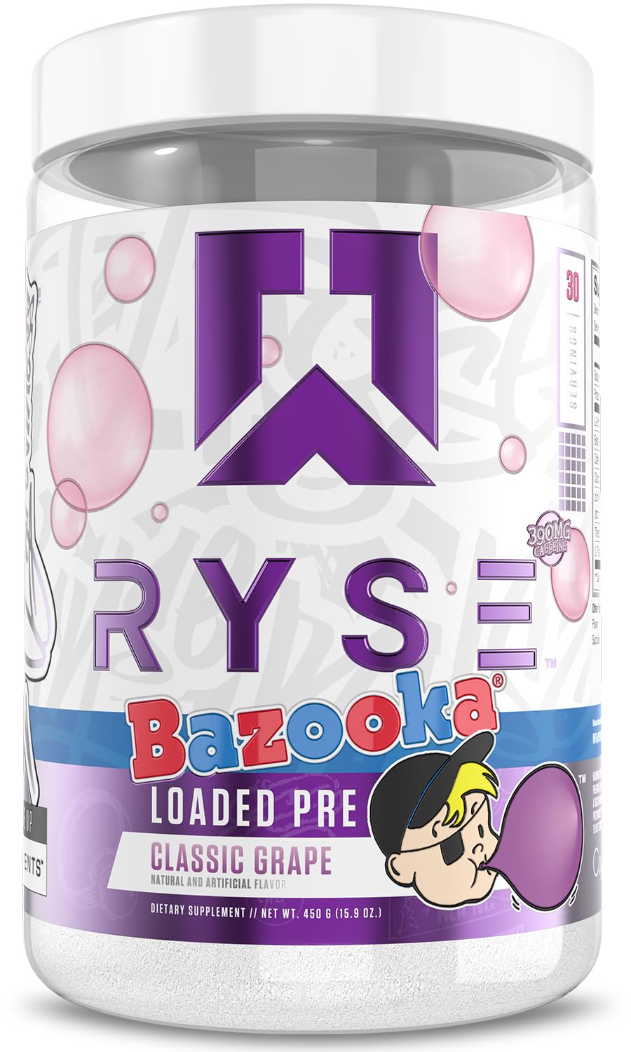 RYSE Loaded Pre Workout Powder - Strawberry Squeeze - Daily Pre-Workout for Men & Women with 390mg Caffeine, Beta Alanine, and Citrulline for Pump, Focus, and Energy - 30 Servings