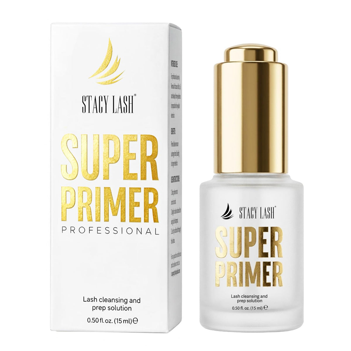 Stacy Lash Primer for Lash Extensions | Super Primer/Cleanser 15ml | Eyelash Extension Primer | Protein Oil Remover | Increase Adhesive Bonding Power Retention | Professional Lash Supplies STACY LASH