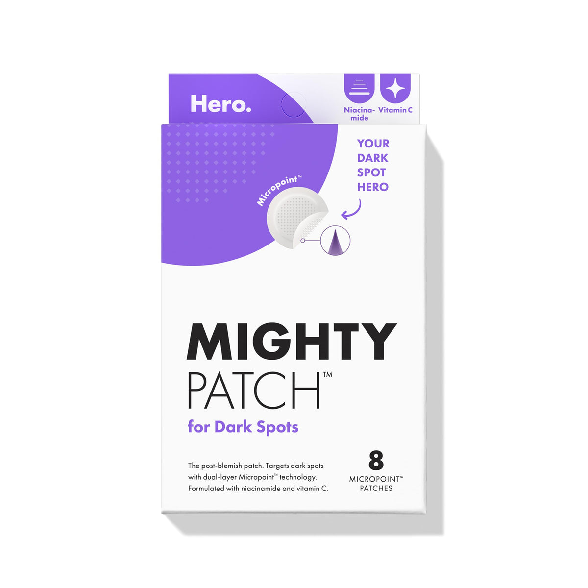 Mighty Patch Hero Cosmetics for Dark Spots Post-Blemish Patch, 8 Ct Mighty Patch