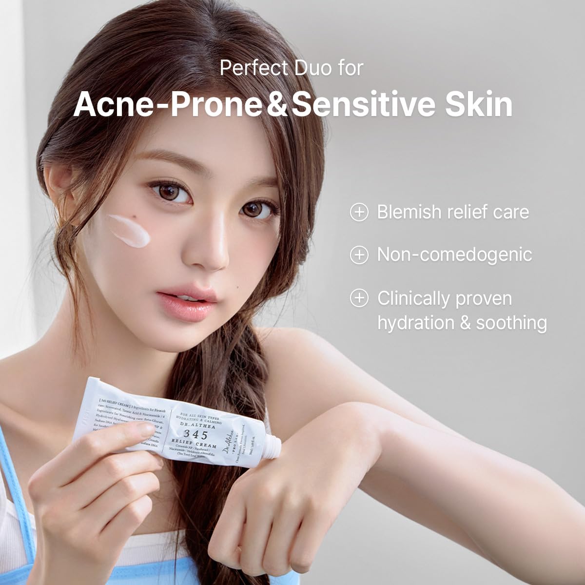 Dr.Althea 345 Relief Cream & Mist Duo, Korean Vegan Skin Care Set Dr.Althea