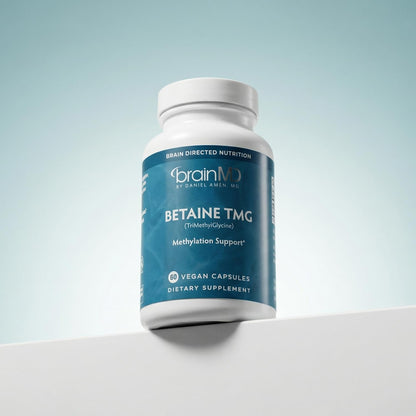 BRAINMD Dr Amen Betaine TMG - 60 Capsules - Mood & Methyl Support - Gluten Free - 30 Servings