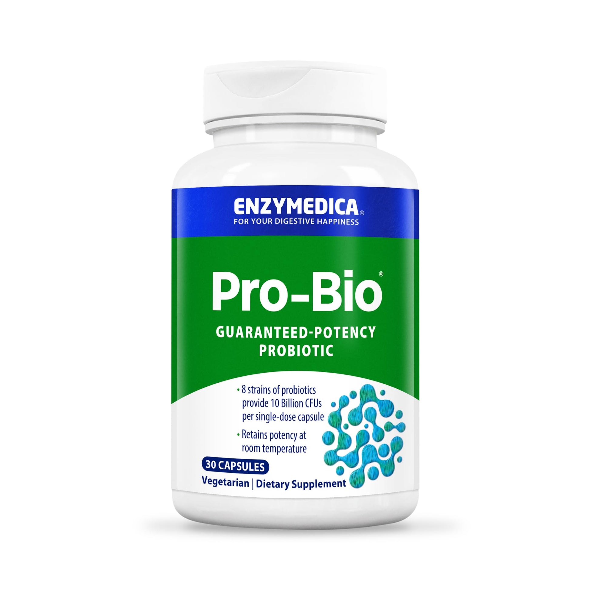 Enzymedica Pro-Bio Probiotic Supplement for Digestive & Gut Health - Daily Probiotic Capsules for Women & Men, 10 Billion CFU, Helps Reduce Gas & Bloating, Stomach Acid Resistant - 120 Caps Gsupps Australia